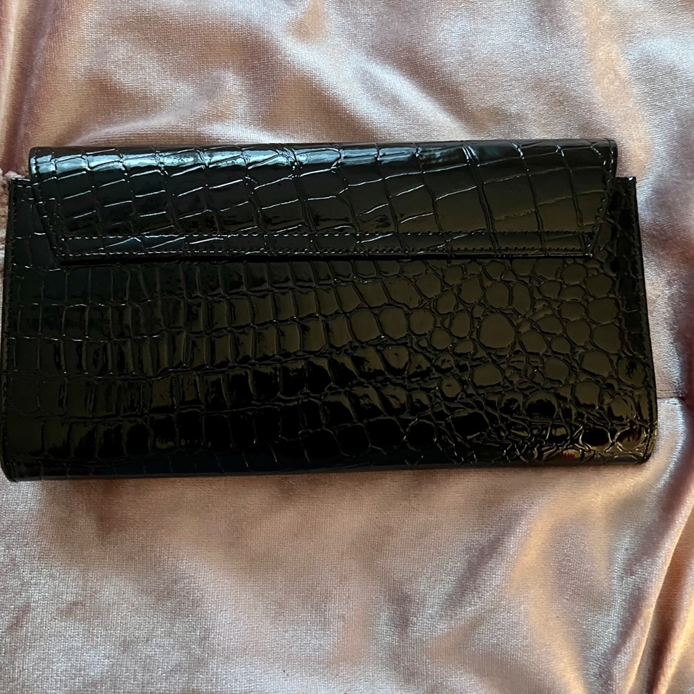 Faux Alligator Black Clutch - Picture 2 of 6